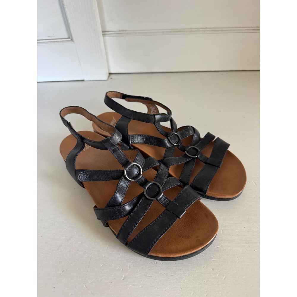 Dansko Jolene Black Gladiator Sandals Size 39 (8.5-9)